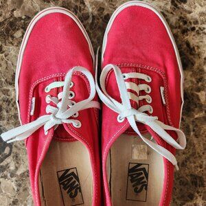 Vans Classic Red Canvas Gym Shoes Men’s Size 9.5/Women's 11 Skate Sneakers